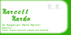 marcell marko business card